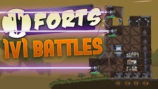 Forts  Triple Laser Attack  1v1 Skirmish Building The Biggest Forts  Forts Multiplayer Gameplay [upl. by Wanonah]