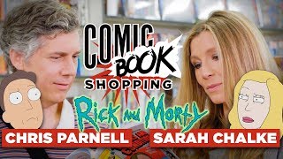 Sarah Chalke amp Chris Parnell Talk Rick and Morty Season 3 and Go Comic Book Shopping [upl. by Freytag428]