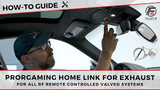 HowTo Program Homelink buttons to control valved exhaust Porsche [upl. by Alliuqal]