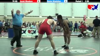 Jacob Woolson vs Xavier Montalvo at 2013 FILA Cadet Nationals  FS [upl. by Orna]