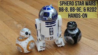 Sphero Star Wars BB8 BB9E amp R2D2 handson [upl. by Asirrac521]