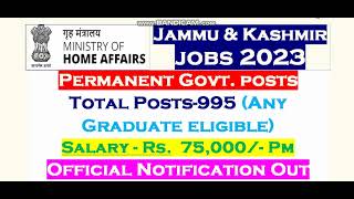 IB ACIO 2023 NOTIFICATION  995 POSTS FOR GRADUATES SYLLABUS EXAM PATTERN QUALIFICATION SALARY [upl. by Nniroc171]