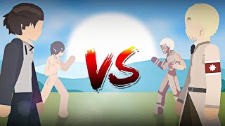 Eren Vs Reiner  AOT  Sticknodes Animation  SK Animations [upl. by Waddle]