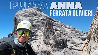 FERRATA OLIVIERI Punta Anna  Tofane  Dolomiti Ampezzane UNESCO [upl. by Kcirddehs]