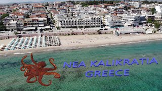 Nea Kallikratia beachGreece by drone mavic air [upl. by Antoni]