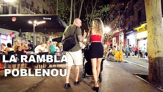 BARCELONA Street Walking Tour  RAMBLA PobleNou  September 2023 SPAIN 4K [upl. by Tsan804]