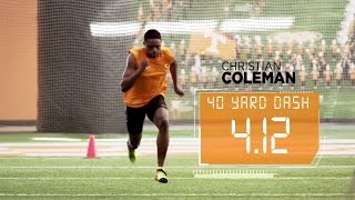 Coleman Runs Blazing 412 40Yard Dash  ESPN [upl. by Brubaker219]