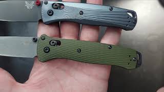 Benchmade 5354 Bugout and M4 Bailout comparison and overview [upl. by Euqcaj784]