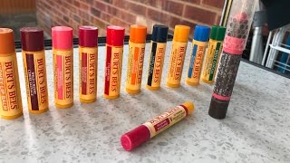 BURTS BEES Lip Balm Collection amp Reviews [upl. by Carlock]