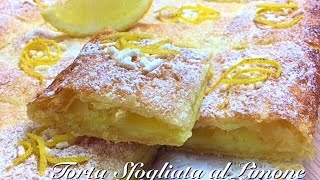 TORTA SFOGLIATA CON CREMA AL LIMONE ricetta facile e Veloce TUTTI A TAVOLA [upl. by Cowden79]