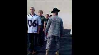 Hilarious Drill Sergeant yells at some recruits preparing them for basic training [upl. by Nylhtiak]