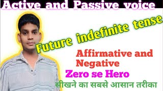 Future indefinite tense Active and Passive voice Active and passive voice future indefinite tense [upl. by Asiret]