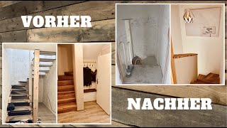 TREPPENHAUS RENOVIEREN I STAIRCASE TRANSFORMATION I TIMELAPSE I STARKE ARBEIT [upl. by Latimer309]