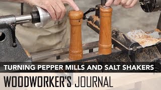 Woodturning Project Pepper Mills and Salt Shakers [upl. by Alicsirp]