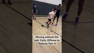 Moving without the ball Curls Offense to Defense Part 4 basketball ballislife basketballdrills [upl. by Sida916]