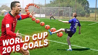 The World Cup 2018 Best Goals Challenge  CR7 Coutinho Kroos amp Pavard [upl. by Nadya254]