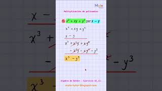 Multiplicación de polinomios Algebra de Baldor Ejercicio 421 [upl. by Eelirrem]