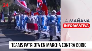 Team Patriota realiza marcha en contra del Presidente Gabriel Boric  24 Horas TVN Chile [upl. by Nivrac981]