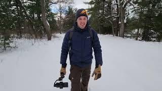 Casual hike on a snowy trail near lake Huron [upl. by Meijer]