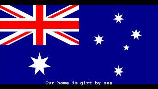 National Anthem of Australia Instrumental with lyrics [upl. by Itsa]