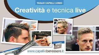 Corsi professionali di Taglio capelli uomo  Creatività e Tecnica Live capelliebenessereit [upl. by Rusel]