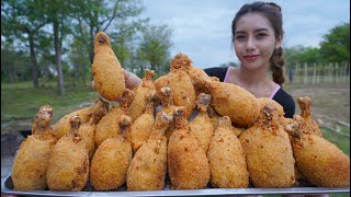 Chicken leg crispy with potato and chesses cook recipe  Amazing cooking [upl. by Syah55]