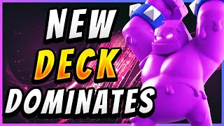 IMPOSSIBLE TO DEFEND NEW EASY ELIXIR GOLEM DECK — Clash Royale [upl. by Yelwah562]