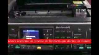 epson workforce WF 645 mantenimiento [upl. by Ellehcirt]