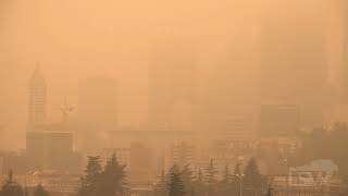 09122020 Seattle WA  Wildfire Smoke  Major City With Worst Air Quality in the World [upl. by Norton]