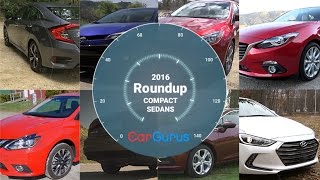 Best Compact Sedans 2016  CarGurus Compact Sedan Roundup [upl. by Aneryc]