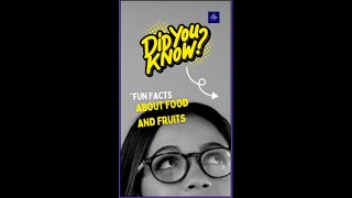 FUN FACTS ABOUT FOODS AN FRUITS FoodFacts FruityFun Shortsquot [upl. by Navets343]