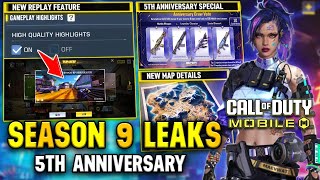 SEASON 9 LEAKS  Replay Highlights Feature  5th Anniversary  New Map  COD Mobile  CODM [upl. by Nolubez104]