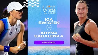 Iga Swiatek vs Aryna Sabalenka  2023 WTA Finals Semifinal  WTA Match Highlights [upl. by Bandeen]