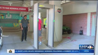 Metal Detectors Installed at War Memorial Stadium [upl. by Wahlstrom]