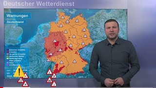 Unwetterwarnung Deutscher Wetterdienst Morgen Samstag 6 Juli 2024 [upl. by Abbotsen]