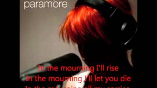 In The Mourning  Paramore karaokeinstrumental [upl. by Sualk466]