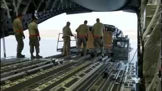 Supply Drop Mission in Afghanistan From a C17 Globemaster [upl. by Sajovich]