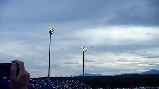 F22 and B2 flyover at USAFA football game [upl. by Nylareg55]