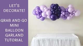 How To Make A Mini Balloon Garland  DIY Tutorial [upl. by Basset]