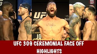 UFC 309 Ceremonial FINAL Face off Highlights [upl. by Atiuqa]