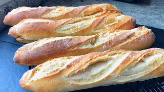 Baguette o pan francés barras de pan muy fáciles [upl. by Aennaej544]