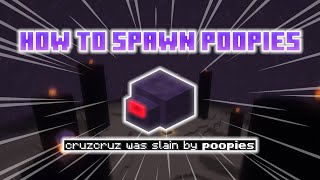 How To SPAWN POOPIES In Minecraft  Lifesteal SMP [upl. by Rolfe]