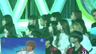 BLACKPINK’s reaction to BTS’s “Spring Day” at Golden Disc Awards 2018 [upl. by Hodge]