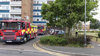 Firefighters attend High Rise Tower Block Fire at Meriden Flats UK [upl. by Drain720]