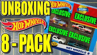 Unboxing Hot Wheels 8pack Whats Exclusive [upl. by Nylloc488]