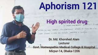 Aphorism 121 Organon of Medicine  Dr Md Khorshed Alam Lecturer GHMC Mirpur Dhaka [upl. by Asset]