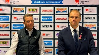 Presskonferens efter FärjestadLeksand [upl. by Aihsenad457]