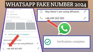 create fake number for WhatsApp account 2024 fake whatsapp kaise banaye  fake WhatsApp [upl. by Haswell]