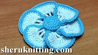 Crochet Flower Crochet Button Center How to Crochet [upl. by Gwendolen]