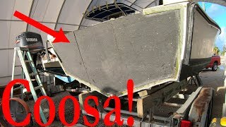 Fiberglassing A Composite Boat Transom Start to Finish [upl. by Aliahs]